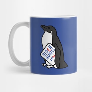 Small Penguin with Biden Harris 2024 Sign Mug